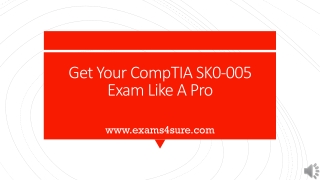 Exams4sure SK0-005 Test Guide