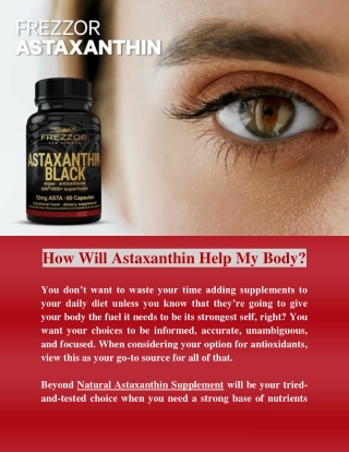 How Will Astaxanthin Help My Body pdf