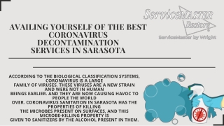 Availing Yourself of the Best Coronavirus Decontamination Services in Sarasota