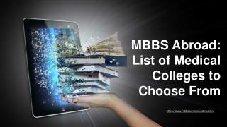 MBBS Abroad List of Medical Colleges to Choose From
