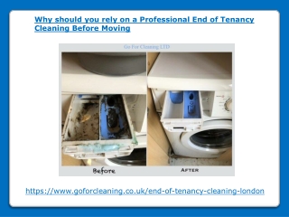 Why should you rely on a Professional End of Tenancy Cleaning Before Moving