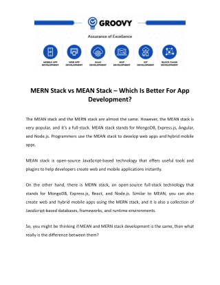 MERN Stack vs MEAN Stack – Which Is Better For App Development_