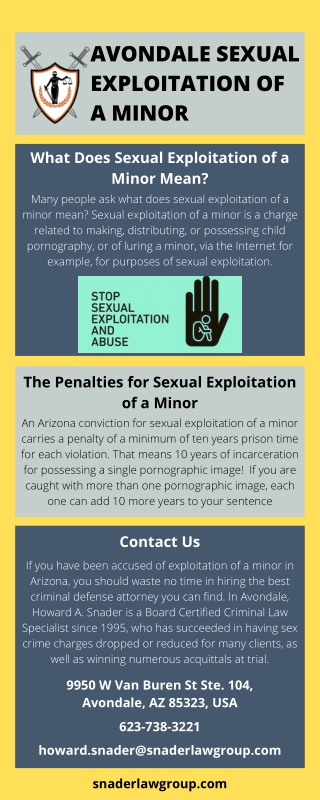 Avondale Sexual Exploitation of a Minor
