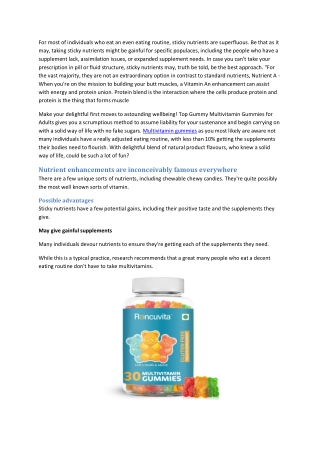 Are multivitamin gummies healthy for kids