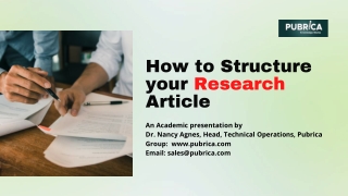 How to Structure your research article - Pubrica
