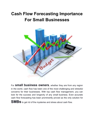 Cash Flow Forecasting Importance For Small Businesses