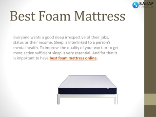 Best king size mattress from Saraf Furniture