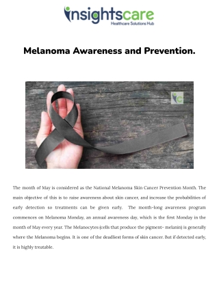 Melanoma Awareness and Prevention.