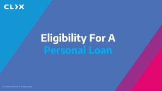 Eligibility for a personal loan