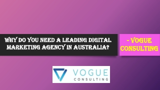 Why Do You Need A Leading Digital Marketing Agency In Australia