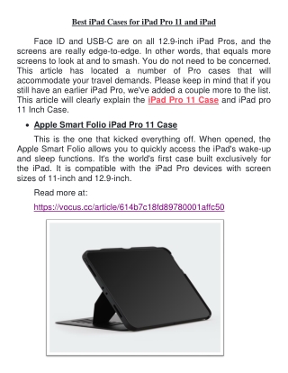 Best iPad Cases for iPad Pro 11 and iPad