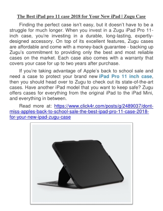 The Best iPad pro 11 case 2018 for Your New iPad