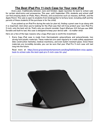 The Best iPad Pro 11