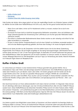 Die Geheimwaffe - Heißluft Frittieren - 2020