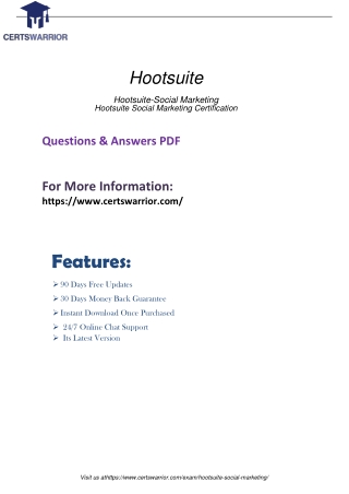 Hootsuite-Social Marketing Preparation Guides Exam Material 2021