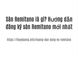 Đăng ký Remitano
