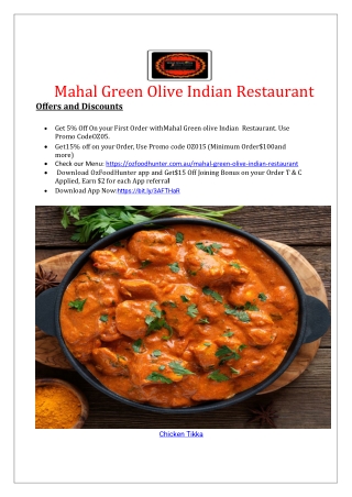 Mahal Green Olive Indian Restaurant Shepparton, VIC - 5%