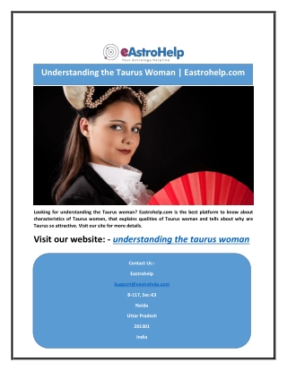Understanding the Taurus Woman | Eastrohelp.com