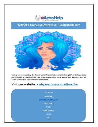 Why Are Taurus So Attractive | Eastrohelp.com