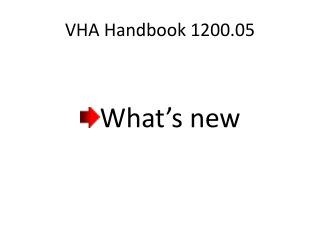 VHA Handbook 1200.05