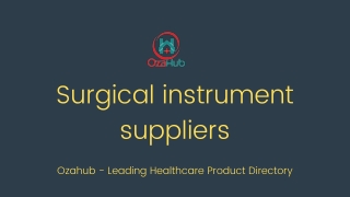 Surgical instrument suppliers