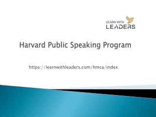 Harvard Public Speaking Program