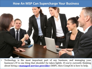 How An MSP Can Supercharge Your Business