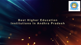 Best higher education institutions in Andhra Pradesh