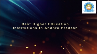 Best higher education institutions in Andhra Pradesh | Best faculty educational