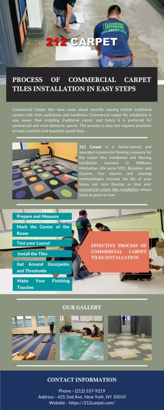 Process of Commercial Carpet Tiles Installation in Easy Steps