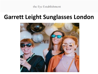 Garrett Leight Sunglasses London