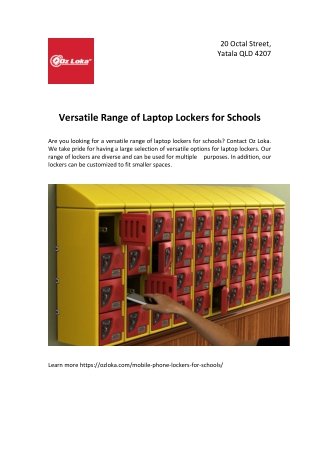 Versatile Range of Laptop Lockers for Schools