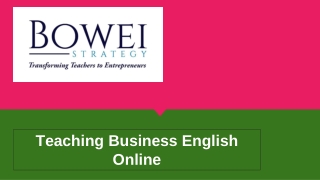 Teach Business English Online