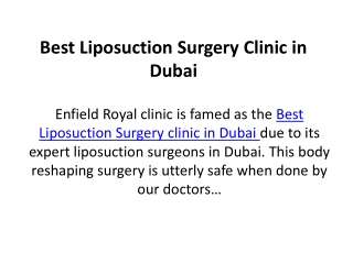 Best Liposuction Surgery Clinic
