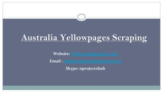 Australia Yellowpages Scraping
