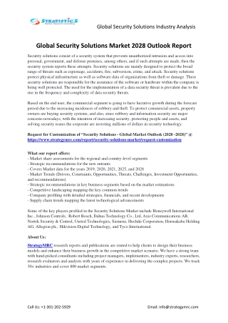 Security Solutions Market Forecasts to 2028