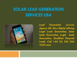 Solar Lead Generation Services USA