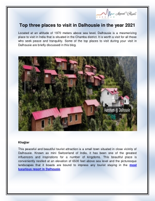 Most luxurious resort in Dalhousie