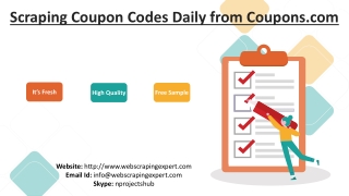 Scraping Coupon Codes Daily from Coupons.com