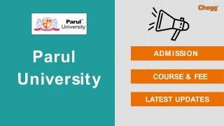Parul University — [PU], Vadodara