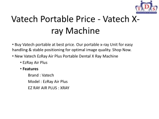 Dentsply Sirona Online – Vatech X-ray Machine