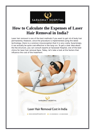 How to Calculate the Expenses of Laser Hair Removal in India?