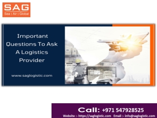  important questions to ask a logistics provider