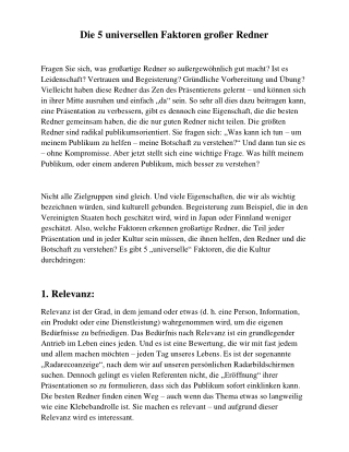 Präsentationstraining und coaching