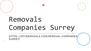 Removals Companies Surrey