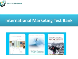 International Marketing Test Bank