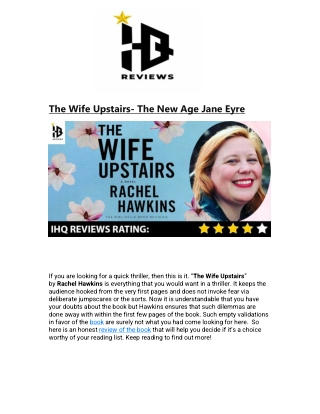 The Wife Upstairs- The New Age Jane Eyre