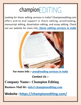 proofreading services in india