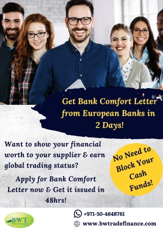 Infographics: Bank Comfort Letter – BCL – SWIFT MT799