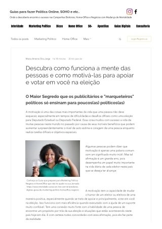 Descubra como funciona a mente das pessoas e como motivá-las para apoiar e votar em você na eleição